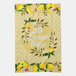 Lemon Days Motif Yellow Geschirrtuch