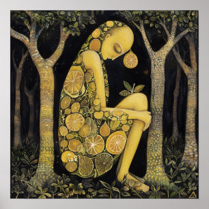 Lemon Decorative Malerei Art Print Poster