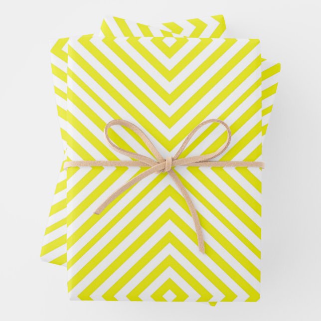 Lemon Diamond Zickzack Wrapping Paper Sheets Geschenkpapier Set (Beispiel)