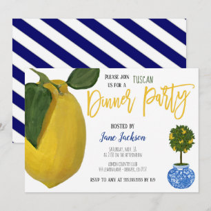 Lemon Dinner Party Einladung