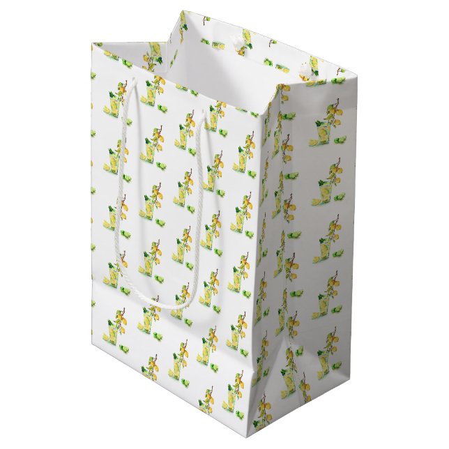 Lemon Drink Geschenktasche Mittlere Geschenktüte (Vorderseite Schrägansicht)