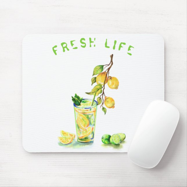 Lemon Drink Mouse Pad Mousepad (Mit Mouse)