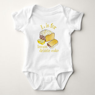 Lemon Drizzle Pund Cake Loaf Britisches Backfood Baby Strampler