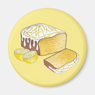 Lemon Drizzle Pund Cake Loaf Britisches Backfood Magnet