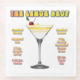 LEMON DROP MARTINI Cocktail Rezept Glasuntersetzer