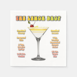 LEMON DROP MARTINI Cocktail Rezept Serviette