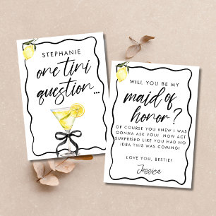 Lemon Drop Martini Trauzeugin Vorschlag Card
