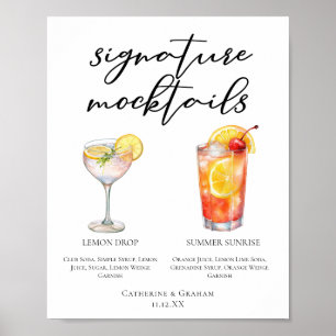 Lemon Drop Sommer-Sonnenaufgang-Hochzeits-Mocktail Poster