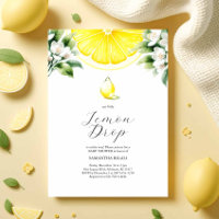 Lemon Drop Thema Kinderdusche Einladungen
