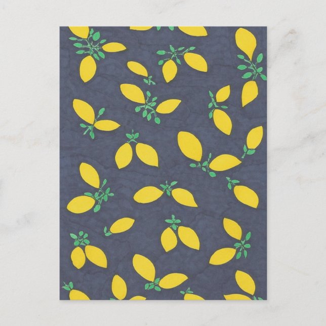 Lemon Drops Art Muster Postkarte (Vorderseite)