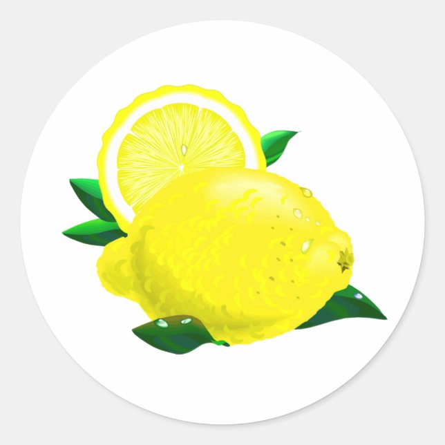 Lemon Drops Runder Aufkleber (Vorderseite)