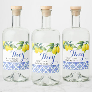 Lemon Dusche Alkoholflaschenetikett