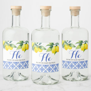 Lemon Dusche Alkoholflaschenetikett