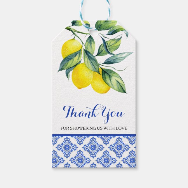Lemon Dusche Geschenkanhänger (Vorderseite)