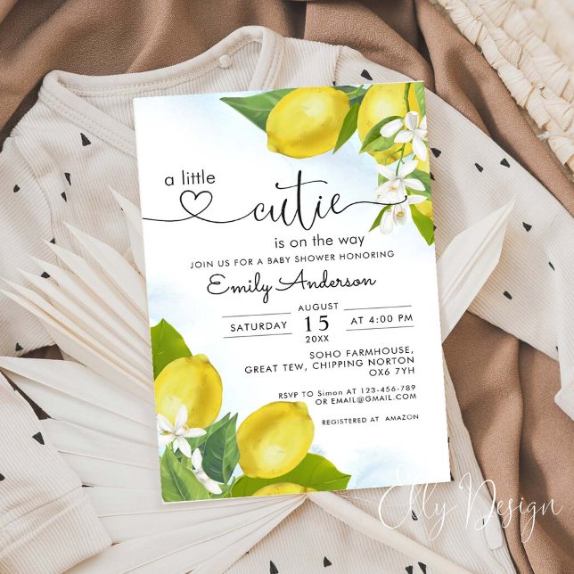 Lemon eine kleine Süsse ist auf dem Weg Babydusche Einladung (Von Creator hochgeladen)