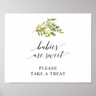 Lemon Elegant Typografy BABIES SIND SWEET v3 Poster