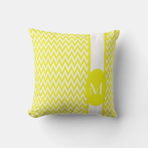 Lemon Elegantes Zickzack Design mit Monogramm Kissen