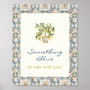 Lemon Etwas Blue Poster