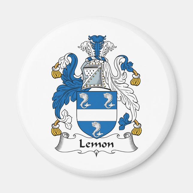 Lemon Familienwappen Magnet (Vorne)