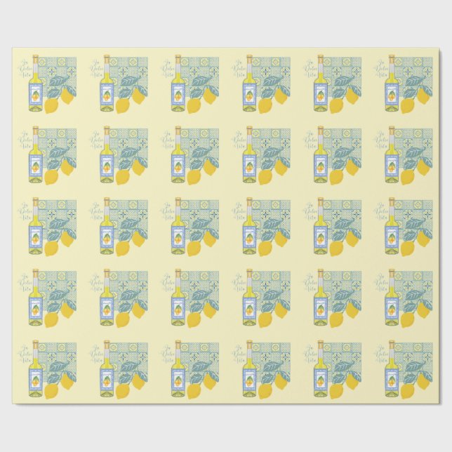 Lemon Farm Retro Geschenkpapier (Saum)