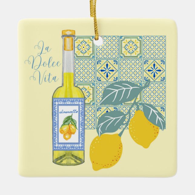 Lemon Farm Retro Keramikornament (Vorderseite)