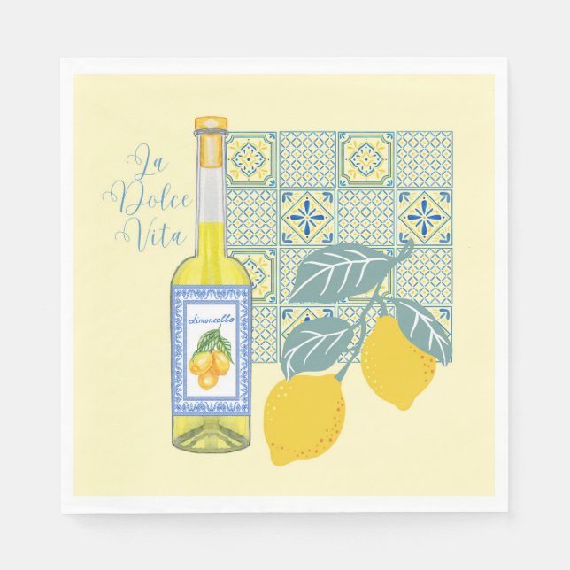 Lemon Farm Retro Serviette (Vorderseite)