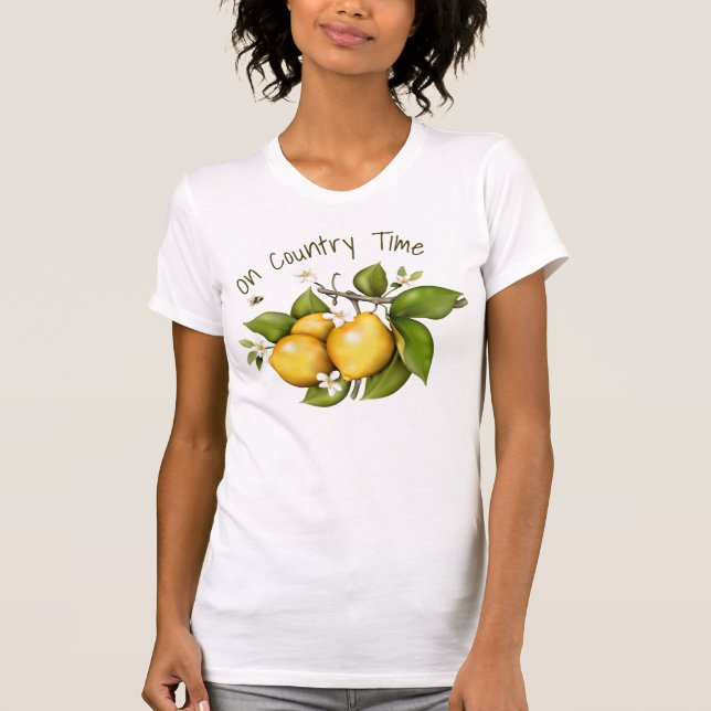 Lemon Floral Botanical T-Shirt (Vorderseite)