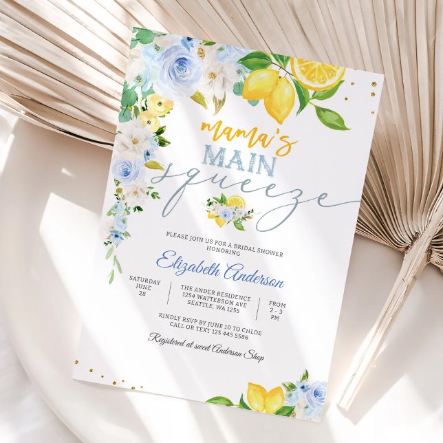 Lemon Floral Bridal Shower Invitation (Créateur téléchargé)