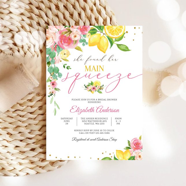 Lemon Floral Bridal Shower Invitation Einladung (Von Creator hochgeladen)
