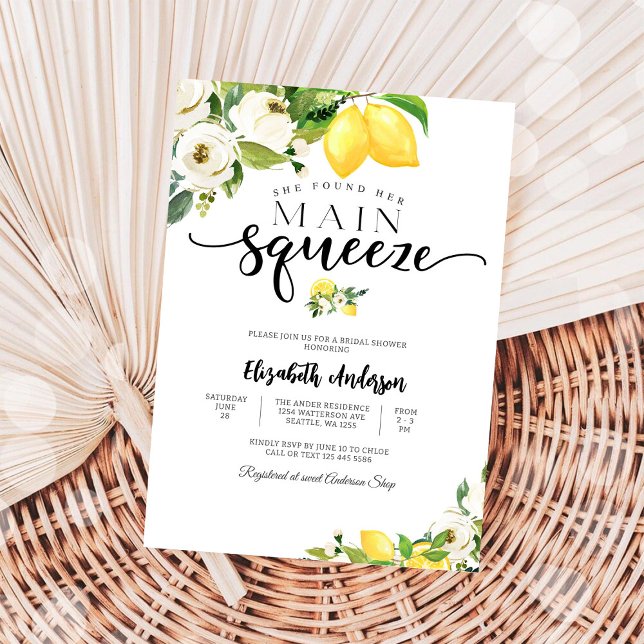 Lemon Floral Bridal Shower Invitation Einladung (Von Creator hochgeladen)
