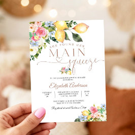 Lemon Floral Bridal Shower Invitation Einladung