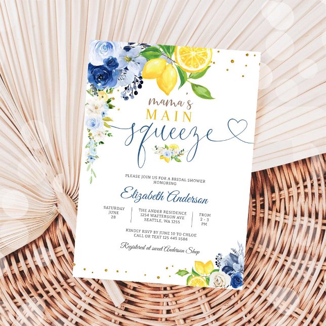 Lemon Floral Bridal Shower Invitation Einladung (Von Creator hochgeladen)