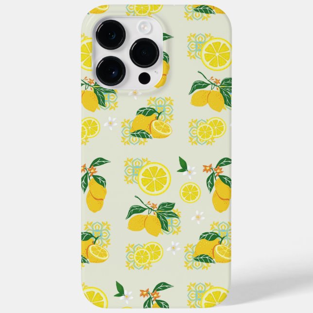 Lemon Floral Case-Mate iPhone 14 Pro Max Hülle (Rückseite)