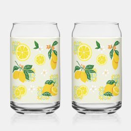Lemon Floral Dosenglas