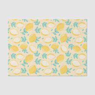 Lemon Floral Frucht Muster Decoupage Tissue Seidenpapier