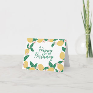 Lemon Floral Karte