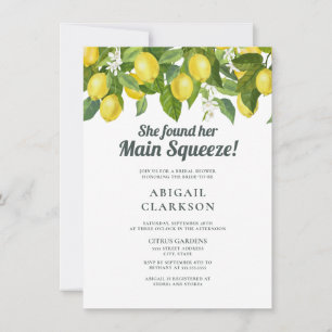 Lemon Floral Main Squeeze Brautparty Einladung