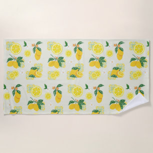Lemon Floral Strandtuch
