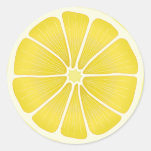 Lemon Fresh Craft Runder Aufkleber