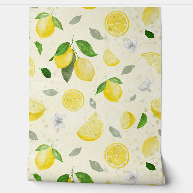 Lemon fröhliche Wallpaper Rollen Tapete (Abrollen)