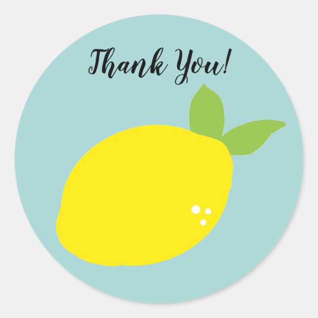 Lemon Frucht tropischen Party Stickers (Vorderseite)