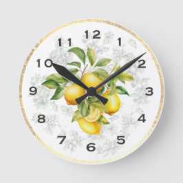 Lemon & Fruchtküche Wall Clock 3 Runde Wanduhr