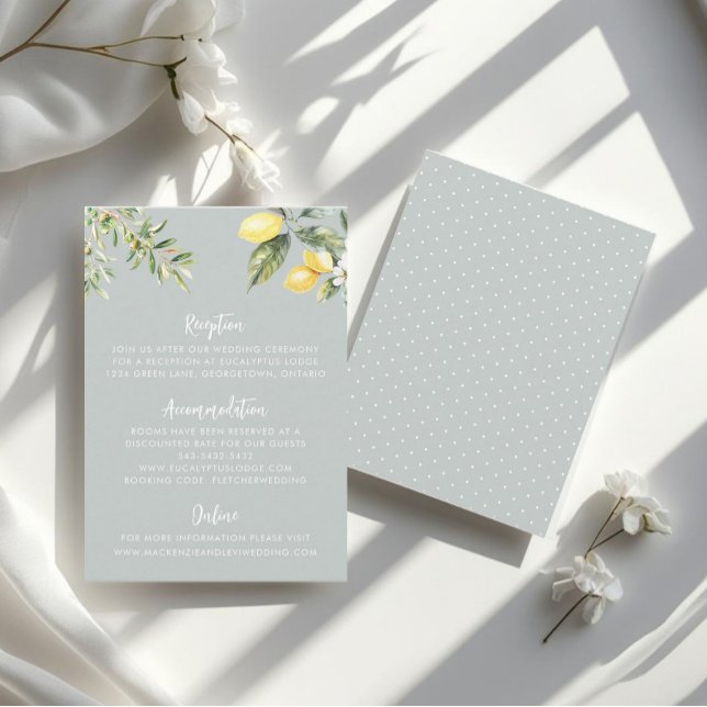 Lemon Garden Wedding Details Eintrittskarte Begleitkarte (Von Creator hochgeladen)