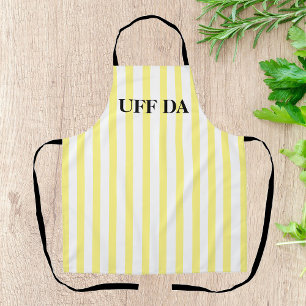 Lemon Gelb gestreifte Uff Da All-over Print-Schürz Schürze