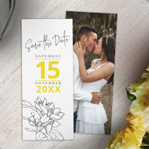 Lemon gelbe Blüte Foto Hochzeit speichern Sie das  Save The Date