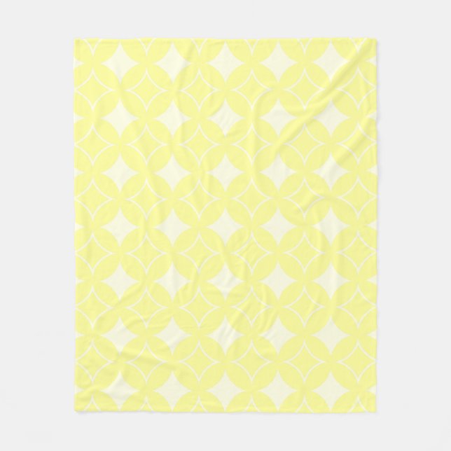 Lemon-gelbes Shippo-Muster Fleecedecke (Vorderseite)