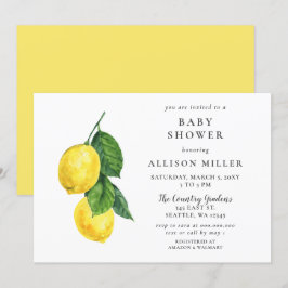 Lemon Gender Neutral Baby Shower Einladung