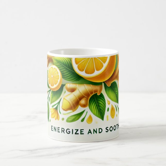 Lemon Ginger AI art Kaffeetasse (Mittel)