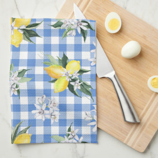 Lemon Gingham für die Dekoration der Sommerküche Geschirrtuch