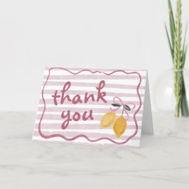 Lemon Girl Baby Shower Vielen Dank Dankeskarte